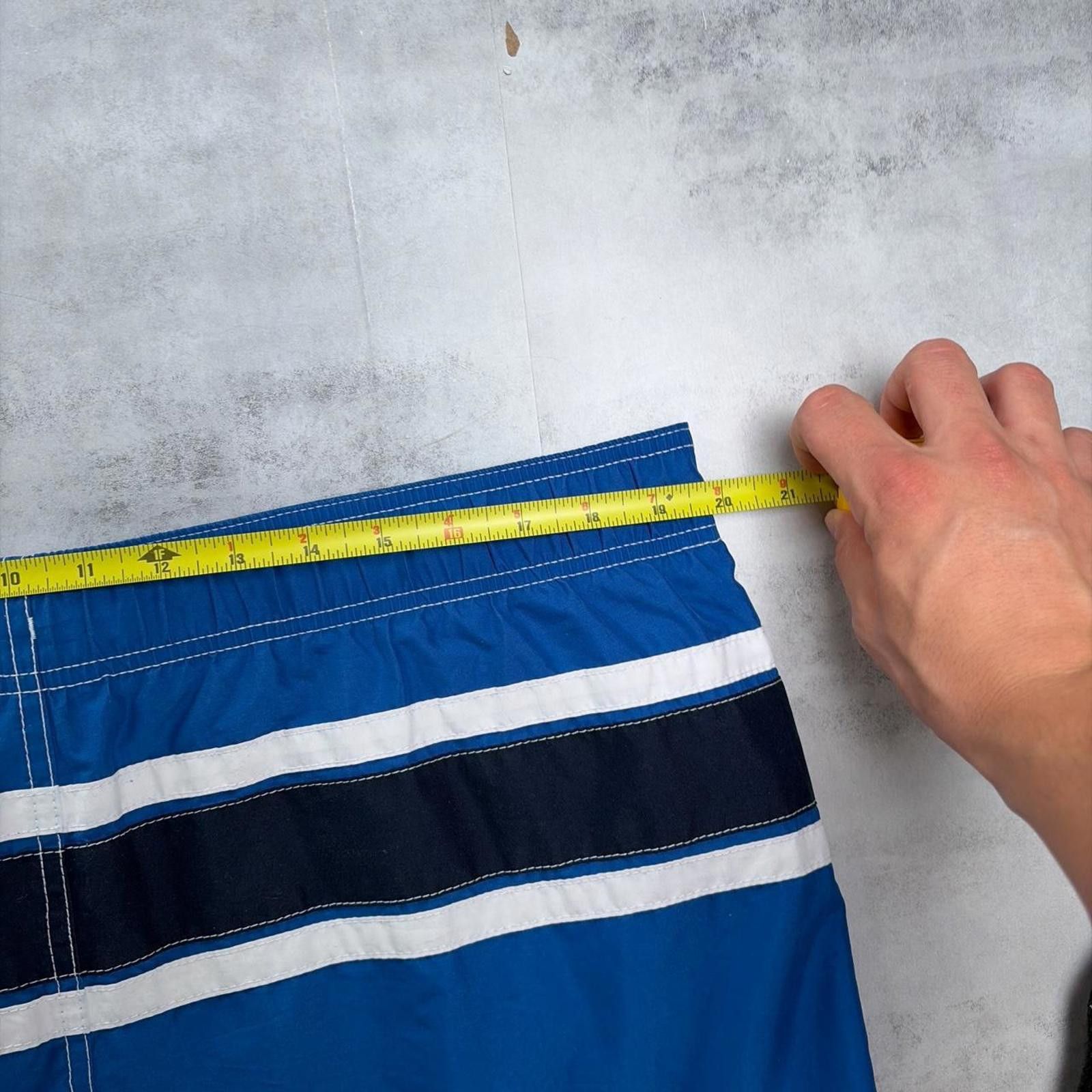 Ocean Pacific Y2K Navy Ocean Pacific Surf Baggy Striped Board Shorts Size US 32 / EU 48 - 6 Thumbnail