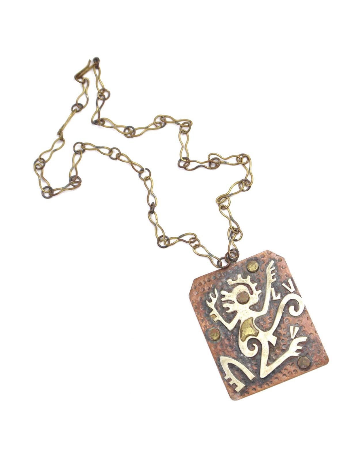 Vintage 1960S MEXICO MAYA MONKEY MODERNIST PENDANT NECKLACE Size ONE SIZE - 4 Thumbnail