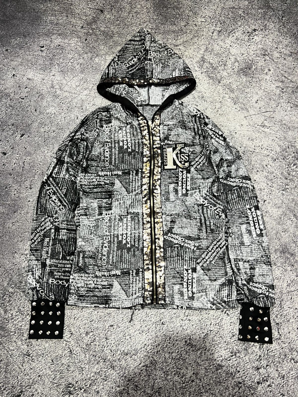 Hysteric Glamour × Undercover 2000s Japanese Opium Vkei Studded Mesh Hodded y2k Lgb Ifsix Size US XS / EU 42 / 0 - 1 Thumbnail