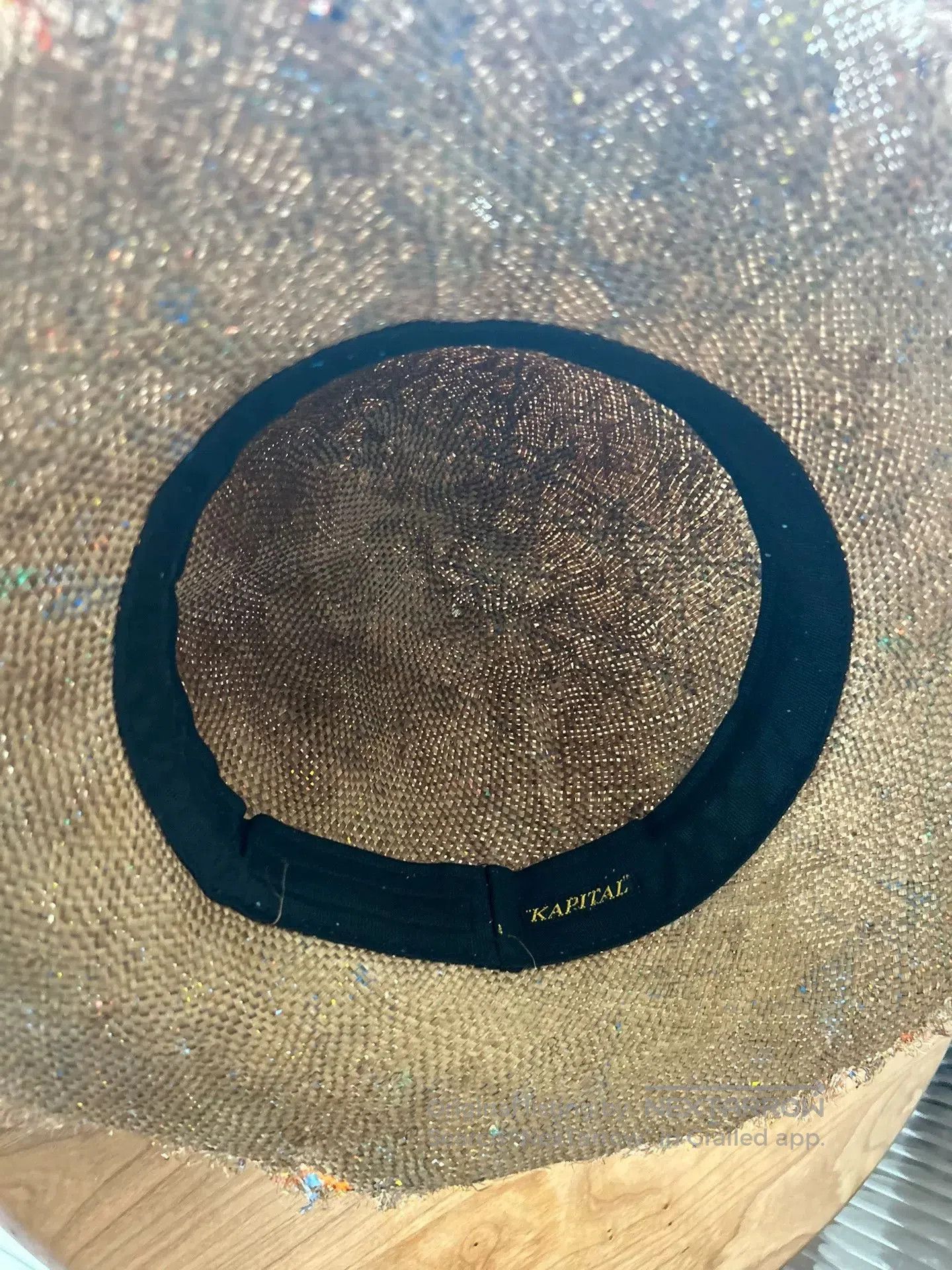 Kapital colorful artistic straw hat for kids. Size ONE SIZE - 5 Thumbnail