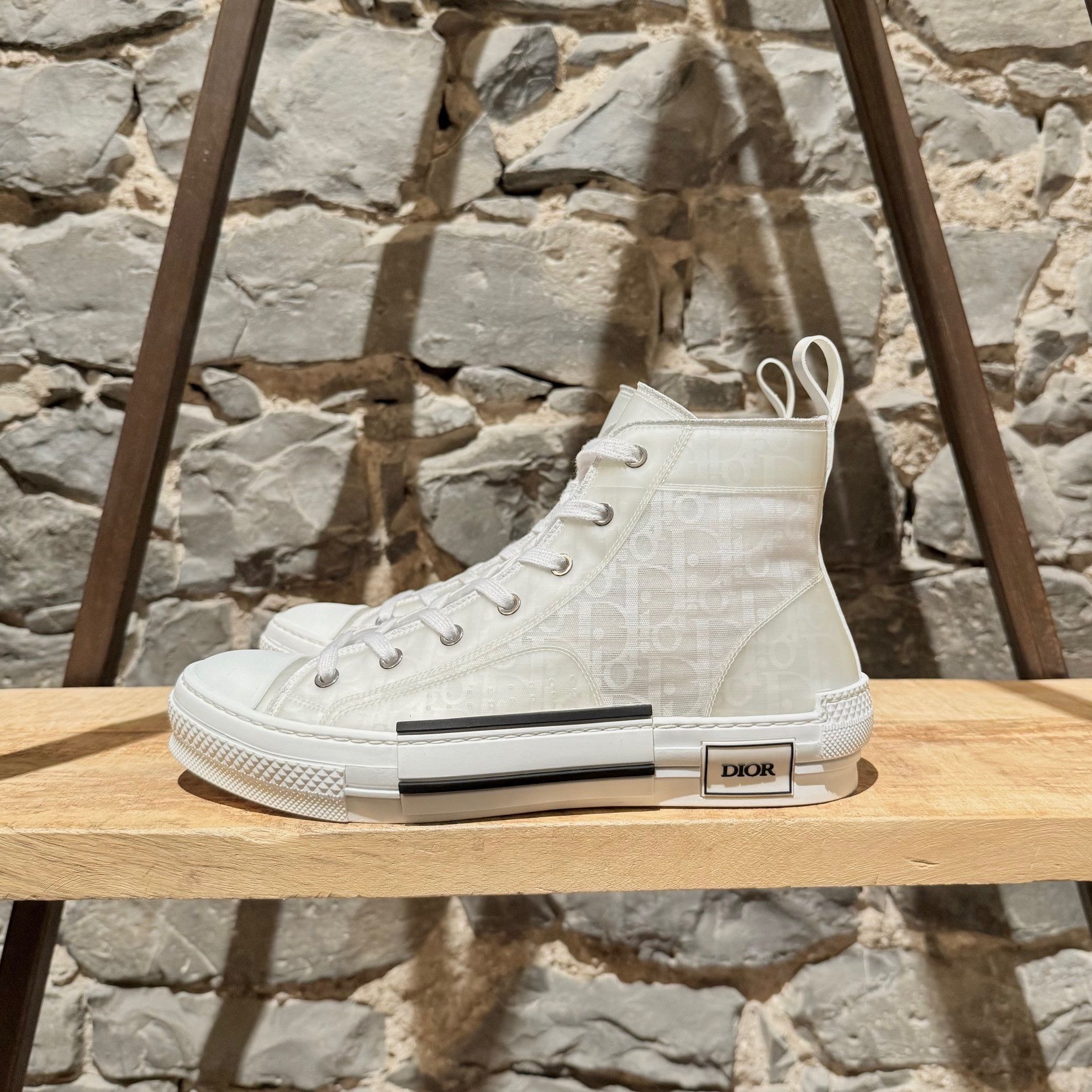 Dior Dior B23 White Transparent Oblique High-top Sneakers Size US 9 / EU 42 - 5 Thumbnail