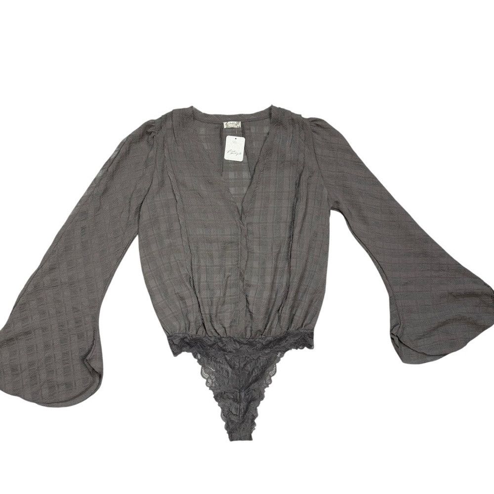 Free People NWT New Free People Everything's Rosy Long Sleeve Grey Body Size XS / US 0-2 / IT 36-38 - 3 Thumbnail