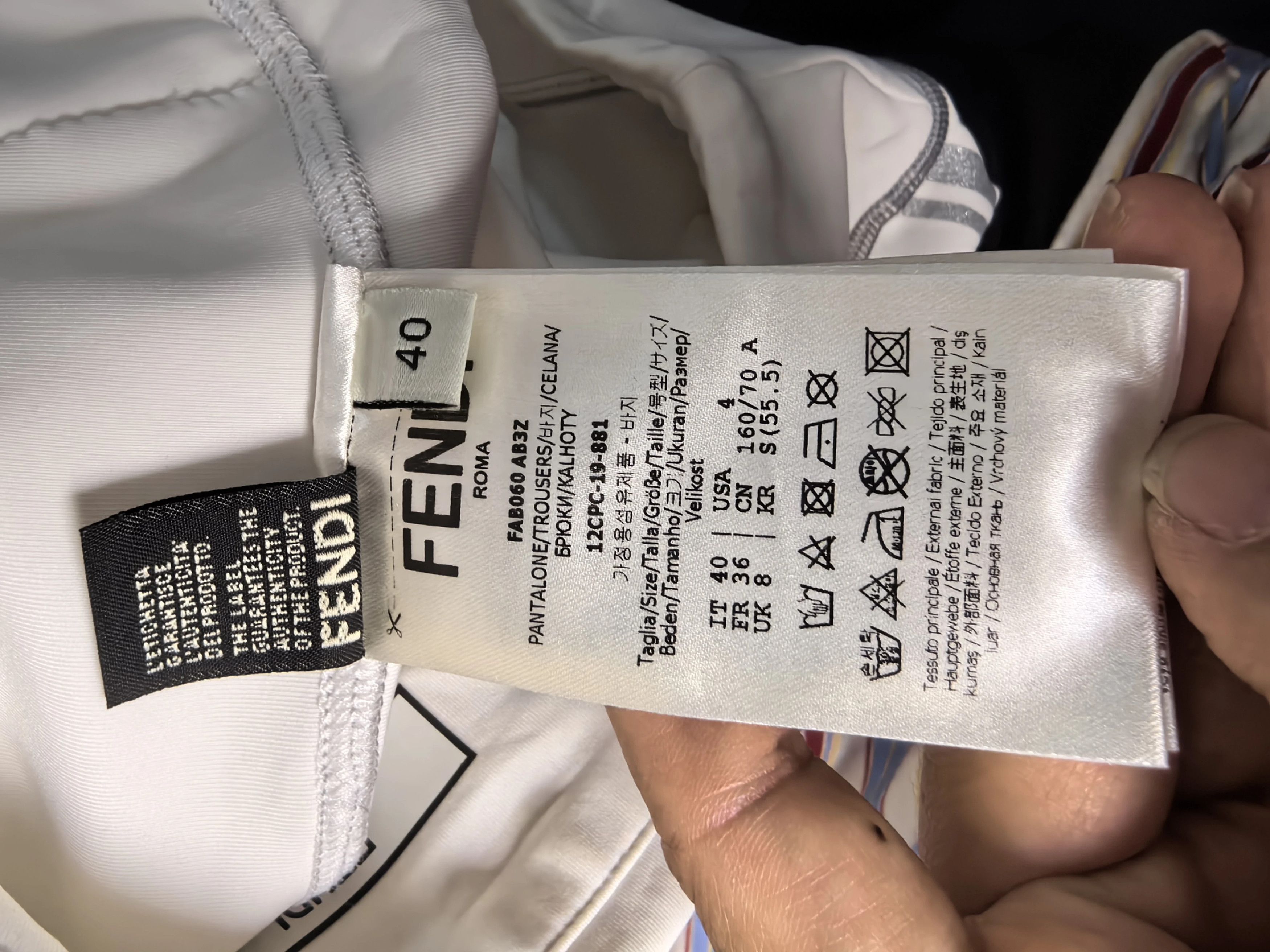Fendi Fendi Logo Tape Pants 98 New Size 27" / US 4 / IT 40 - 4 Thumbnail