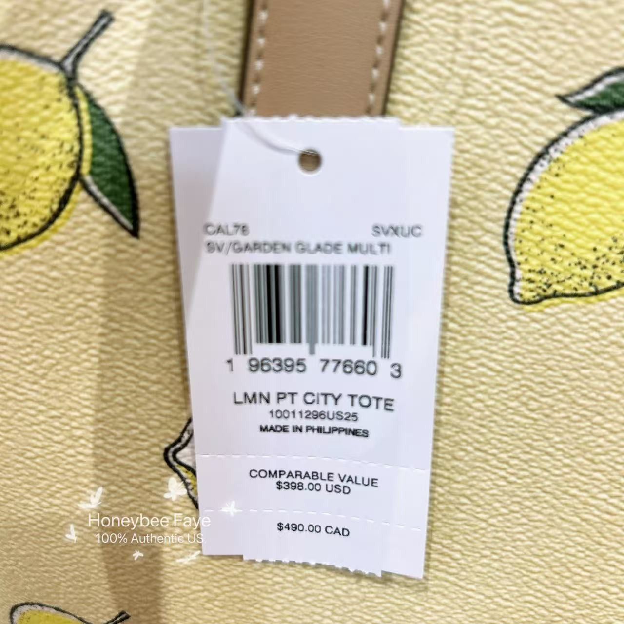 Coach City Tote Bag With Lemon Print CAL76 Size ONE SIZE - 5 Thumbnail