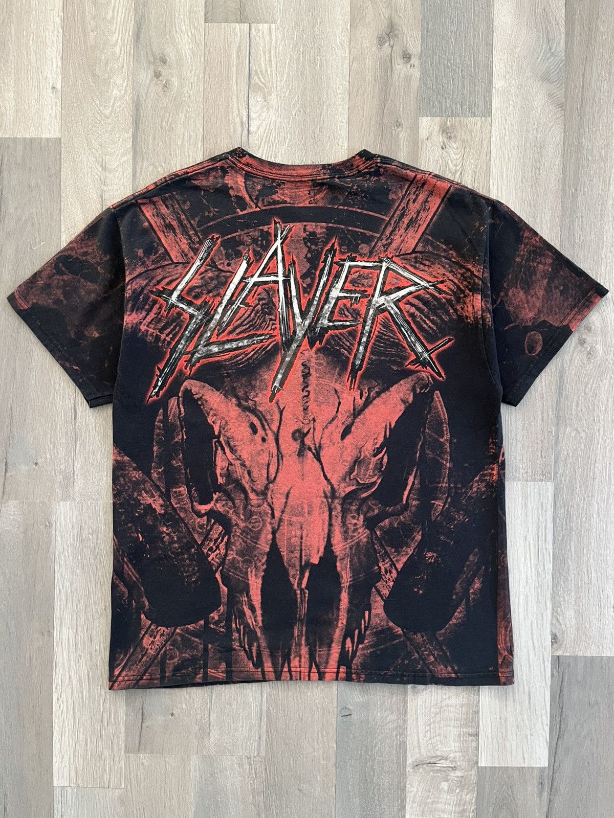 Slayer Vintage 00s Slayer AOP Baphomet Tee Size US L / EU 52-54 / 3 - 2 Thumbnail