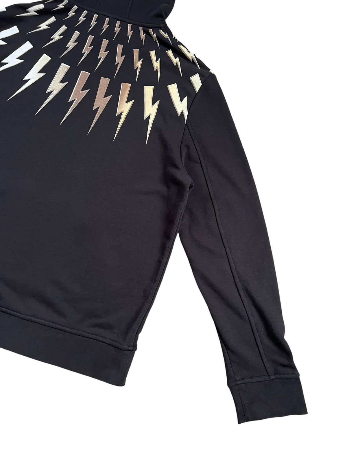 Designer × Neil Barrett FW20 Neil Barrett Metallic Bolt Hoodie Size US XL / EU 56 / 4 - 9 Thumbnail