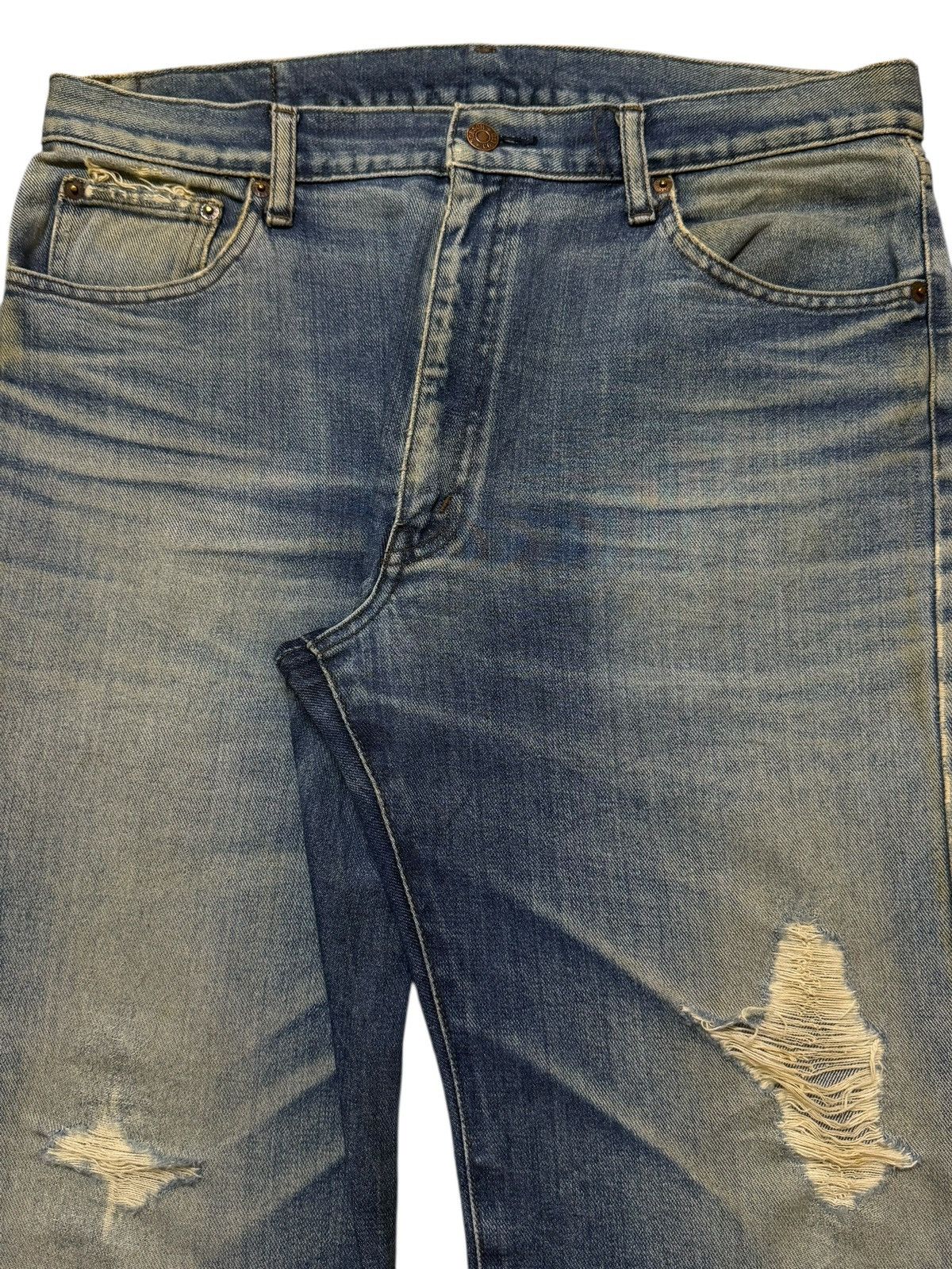 Kapital Vintage Y2K Japanese Brand Faded Blue Distressed Straight Size US 34 / EU 50 - 3 Thumbnail