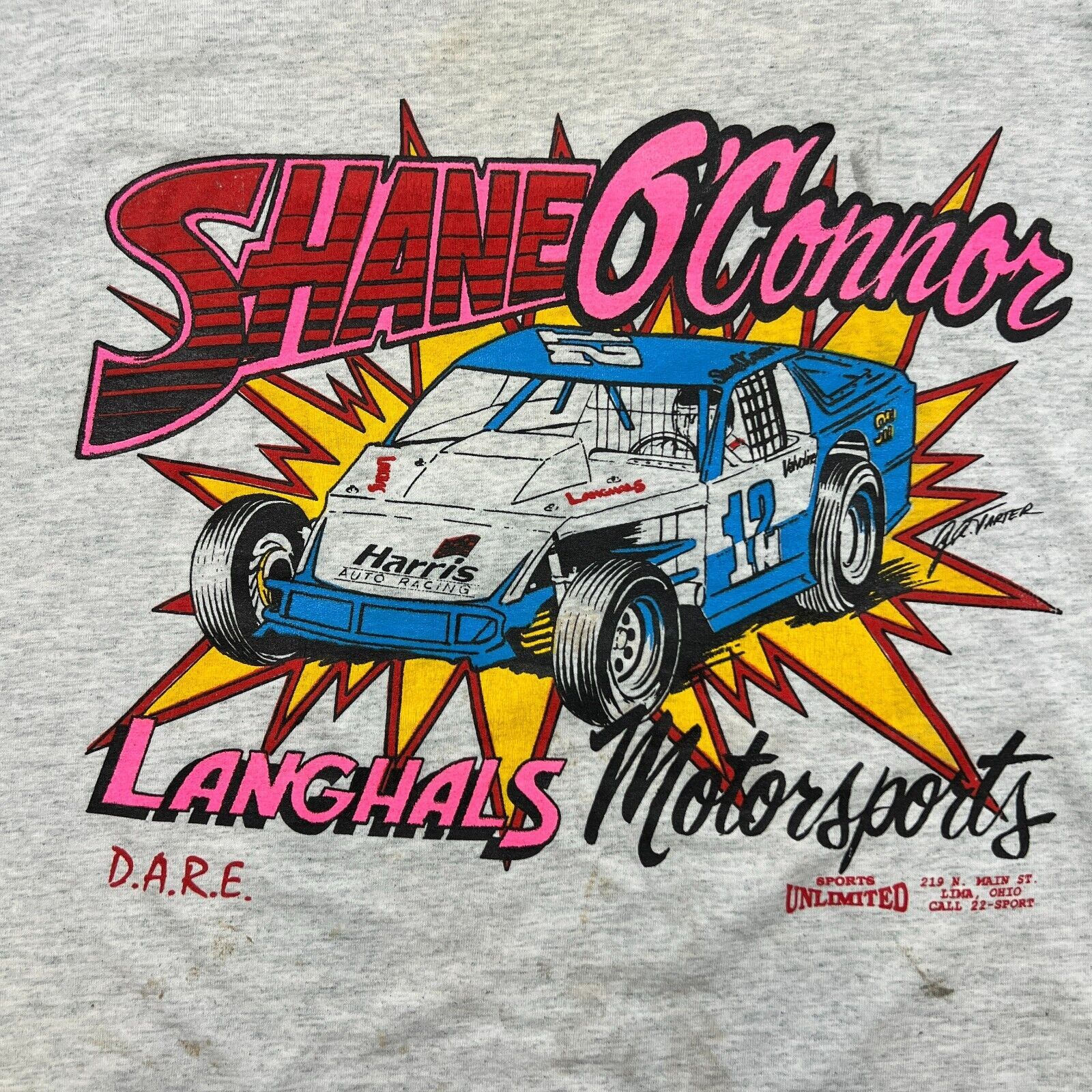 NASCAR × Vintage Vintage 90s Shane O'Conner NASCAR Large Retro USA Racing Tee Size US L / EU 52-54 / 3 - 3 Thumbnail