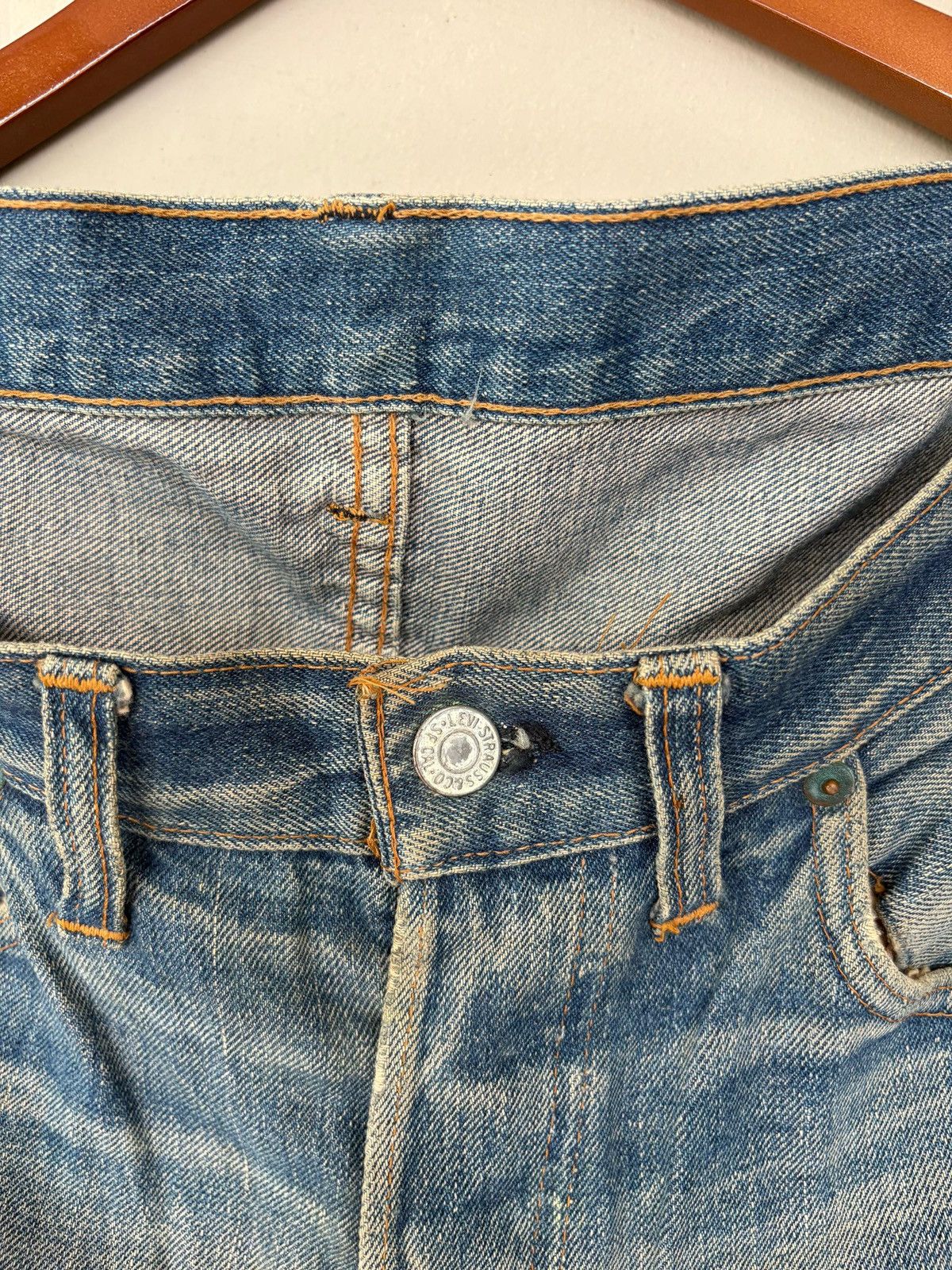 Levi's Vintage Clothing × Vintage VTG 70’s Levi’s 501 Rindem Small e Jeans Button No6 Trash Size US 32 / EU 48 - 8 Thumbnail