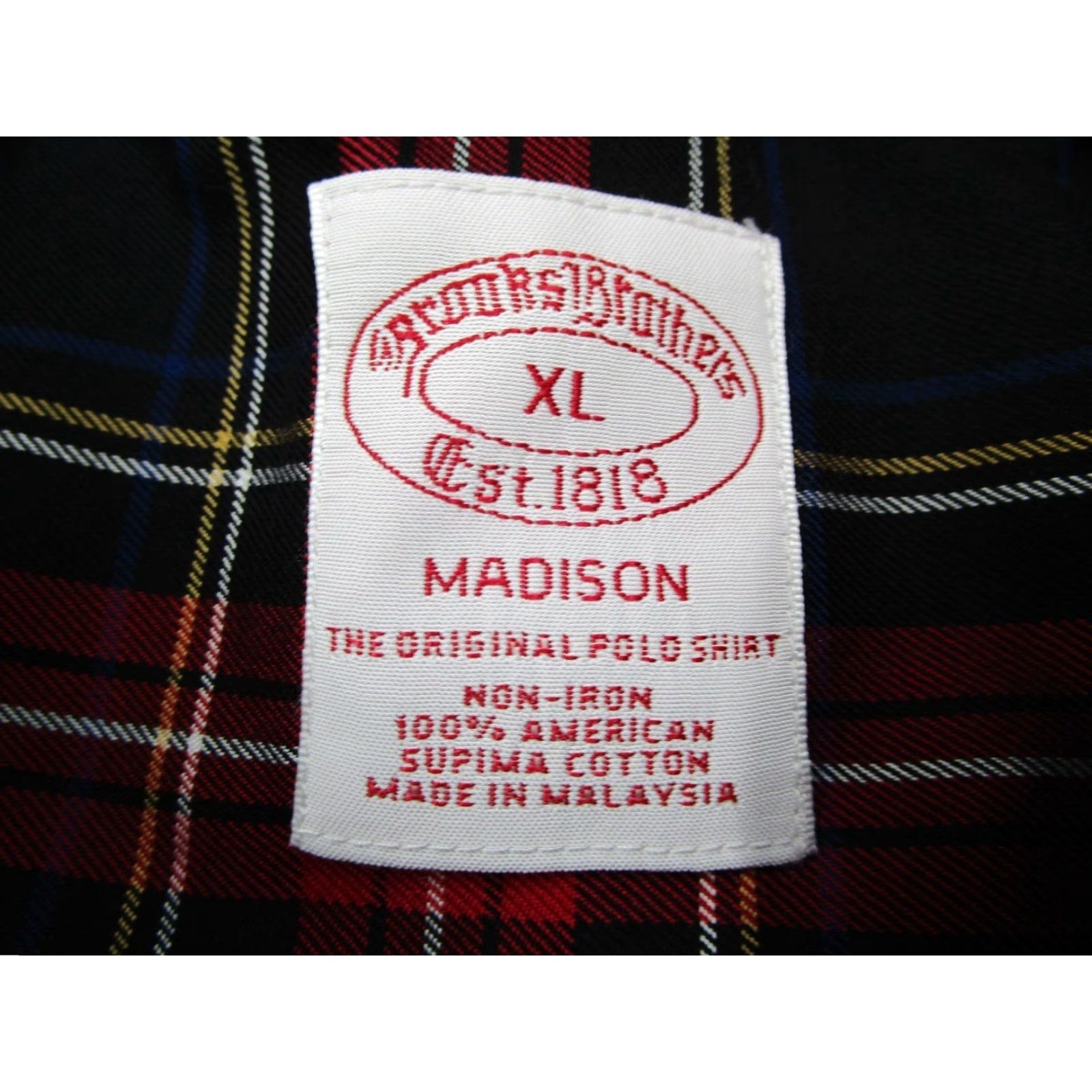 Brooks Brothers Brooks Brothers Madison Shirt Mens XL Red Plaid Button Up Supima Non Iron Size US XL / EU 56 / 4 - 3 Thumbnail