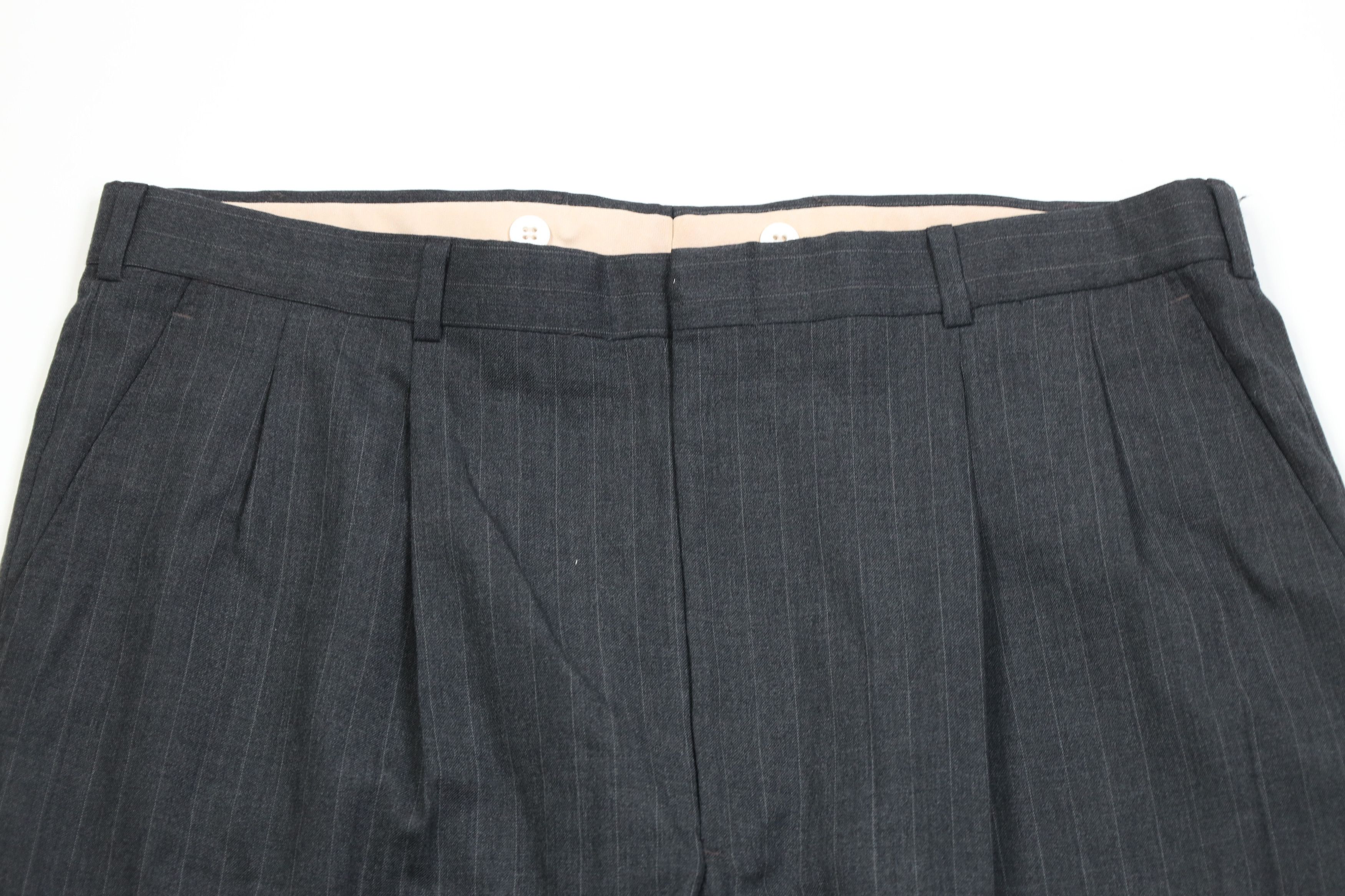 Vintage Vintage 70s Streetwear Knit Striped Wide Leg Chino Pants Size US 40 / EU 56 - 2 Thumbnail