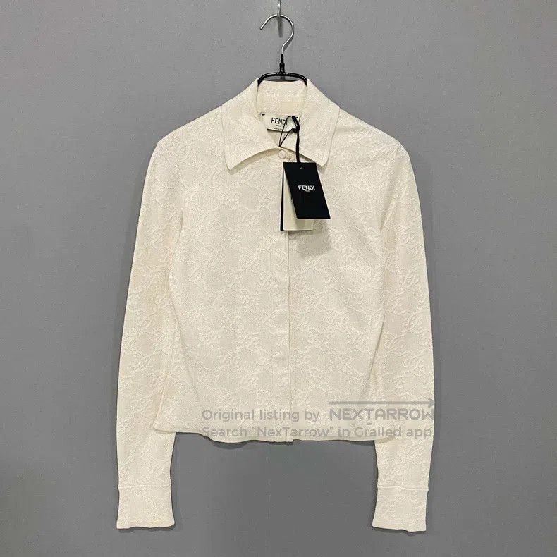Fendi Fendi Beige Printed Knit Cardigan Size XXS / US 00 / IT 34 - 1 Thumbnail