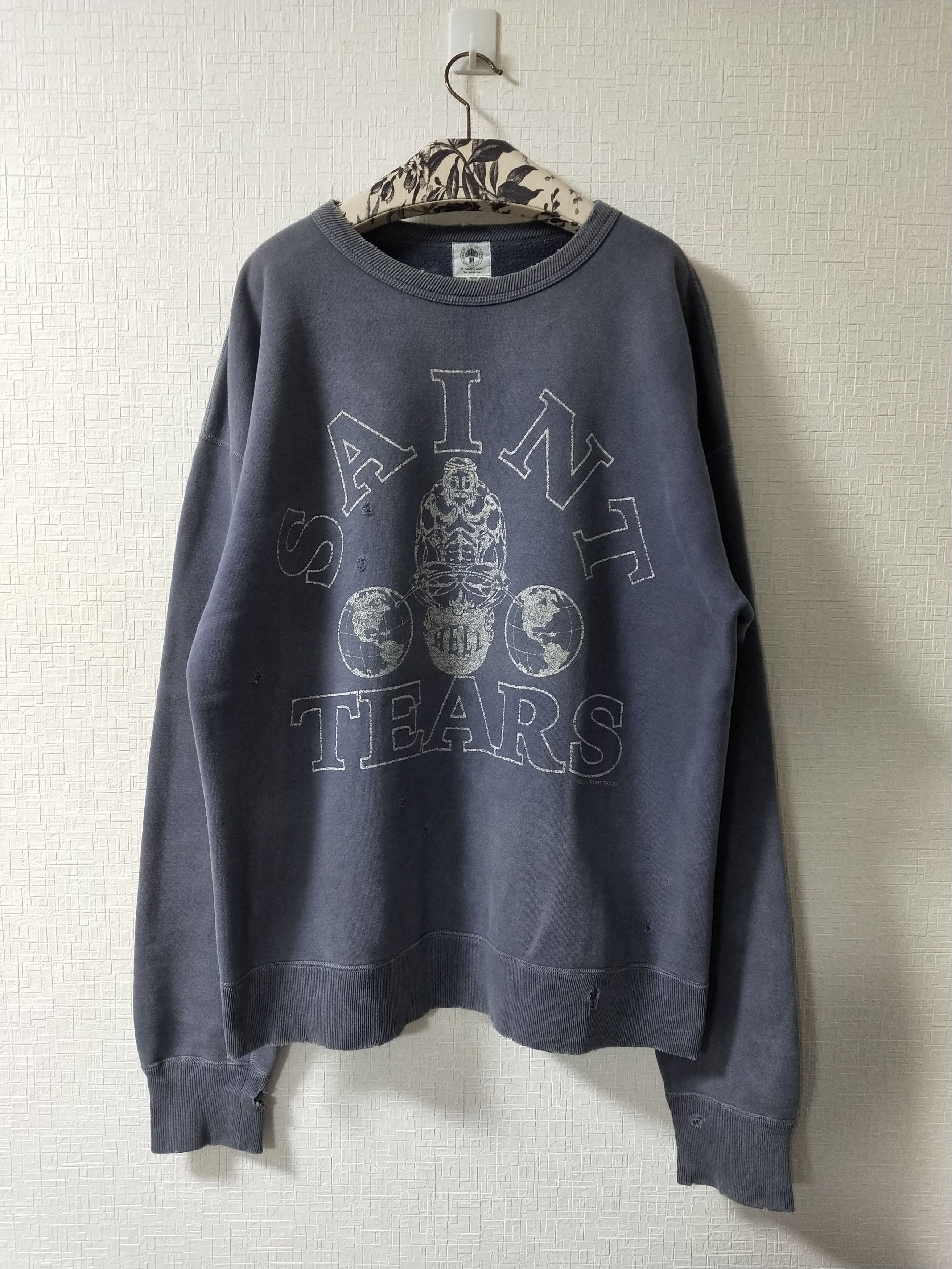 DENIM TEARS × Saint Michael Saint Tears Crew Sweatshirt | Grailed