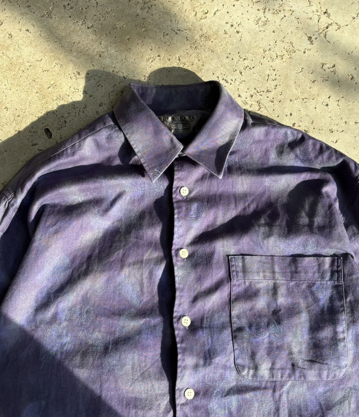 Designer Vintage Japanese shadow plaid dragon pattern shirt. Size US S / EU 44-46 / 1 - 3 Thumbnail