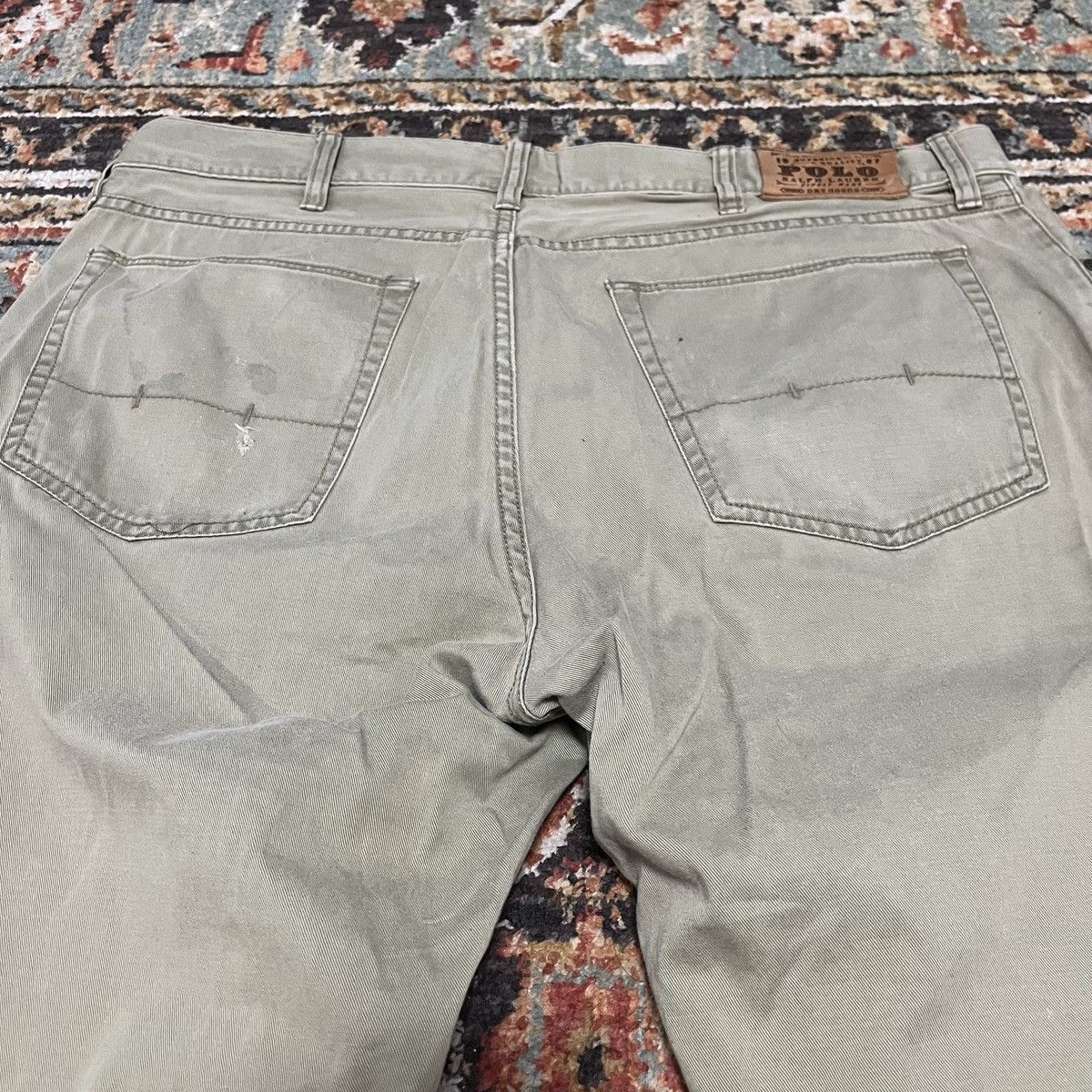 Polo Ralph Lauren × Vintage Vintage Polo Ralph Lauren Carpenter Pants Dark Sand 36x32 Size US 36 / EU 52 - 8 Thumbnail