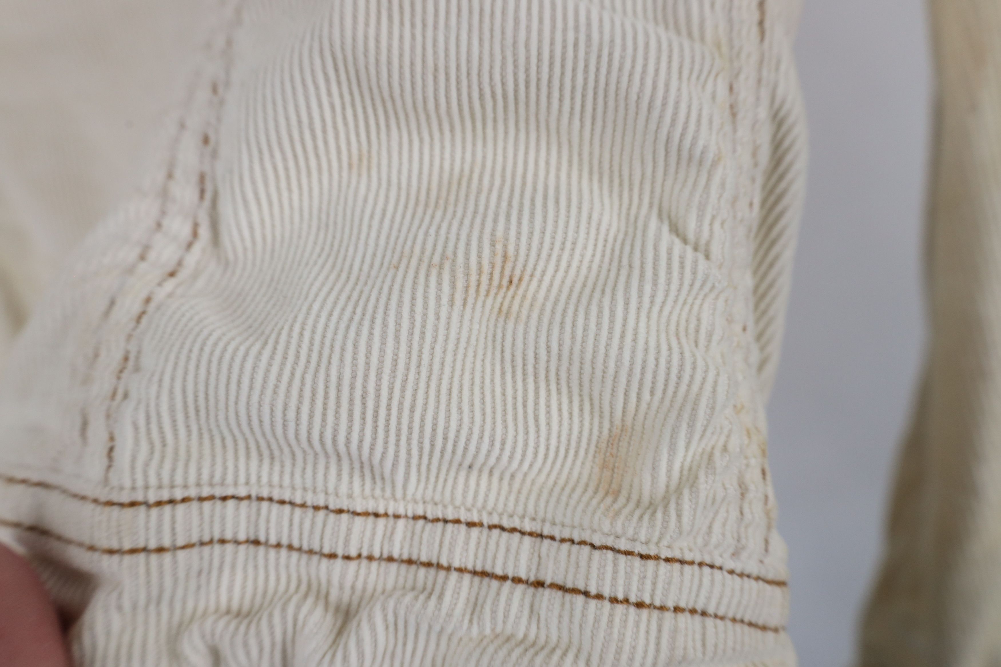 Guess × Vintage Vintage 90s Y2K Guess Fur Trim Corduroy Trucker Jacket Cream Size XS / US 0-2 / IT 36-38 - 15 Thumbnail