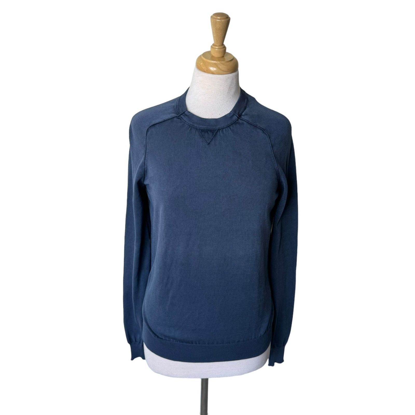 Other KANGRA 100% Cotton Crewneck Sweater Slate Blue Size 48 Size M / US 6-8 / IT 42-44 - 1 Thumbnail