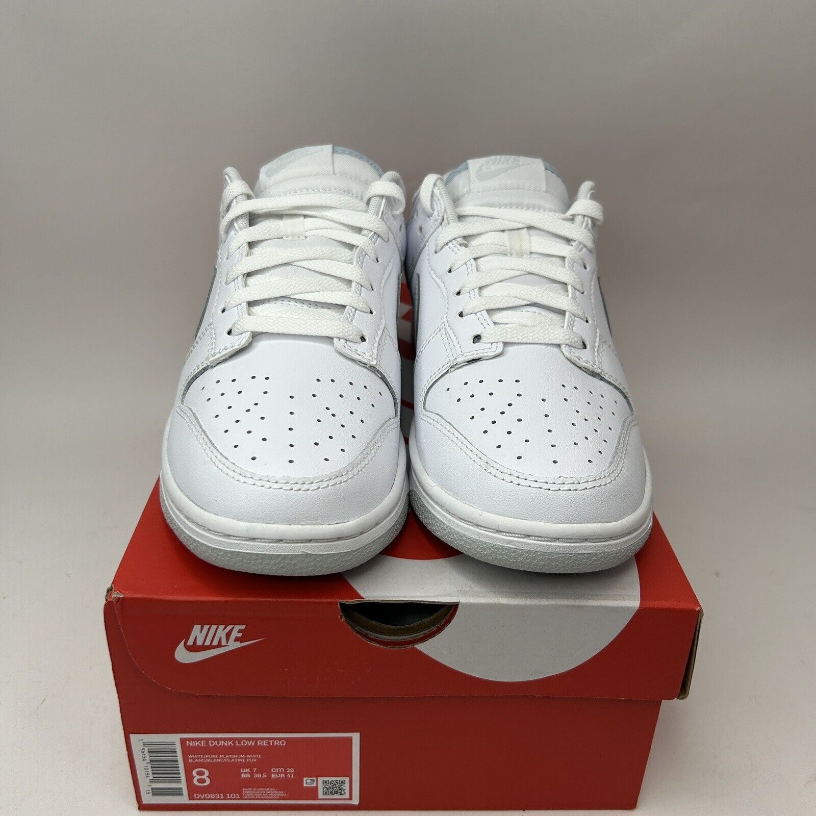 Nike Nike Dunk Low Retro “White Pure Platinum” 2023 Size US 8 / EU 41 - 2 Thumbnail