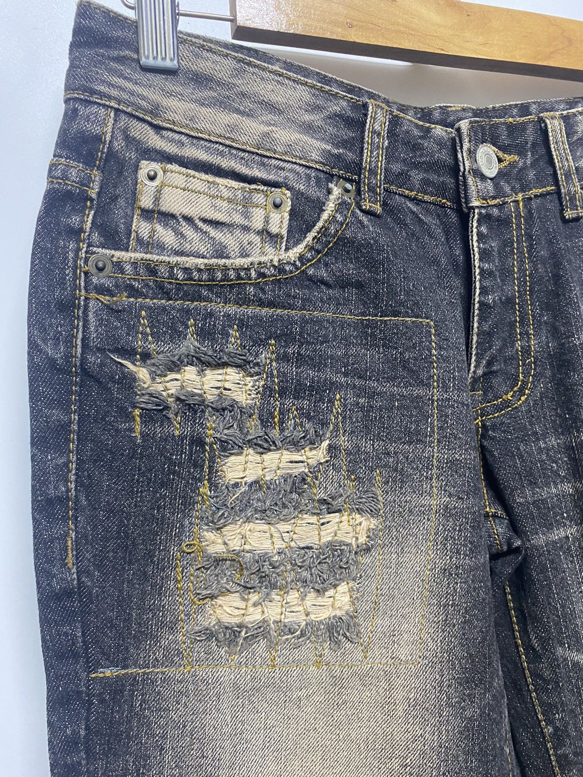 Designer × Japanese Brand FUGA DISTRESSED JEANS FLARED BOOTCUT DENIM PANT Size 30" / US 8 / IT 44 - 9 Thumbnail