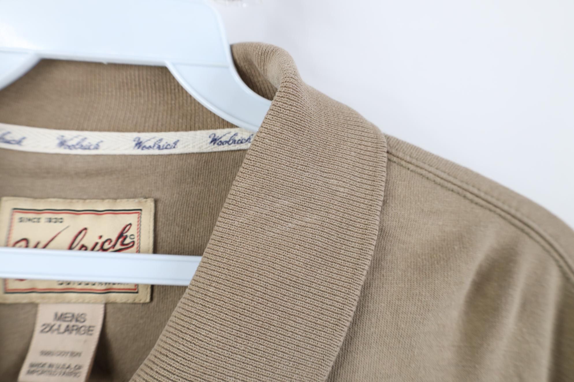 Woolrich Woolen Mills Vintage 90s Woolrich Ribbed Knit Long Sleeve Polo Shirt Size US XXL / EU 58 / 5 - 8 Thumbnail