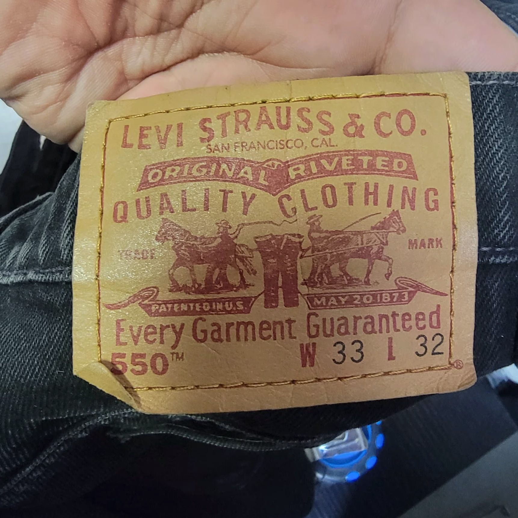 Levi's VINTAGE Levi’s 550 Jeans Relaxed Fit Black Size 33x32 Made In USA Men 90s USA Levi’s 550 Jeans Black Relaxed Fit 33x32 Men Size US 33 - 3 Thumbnail