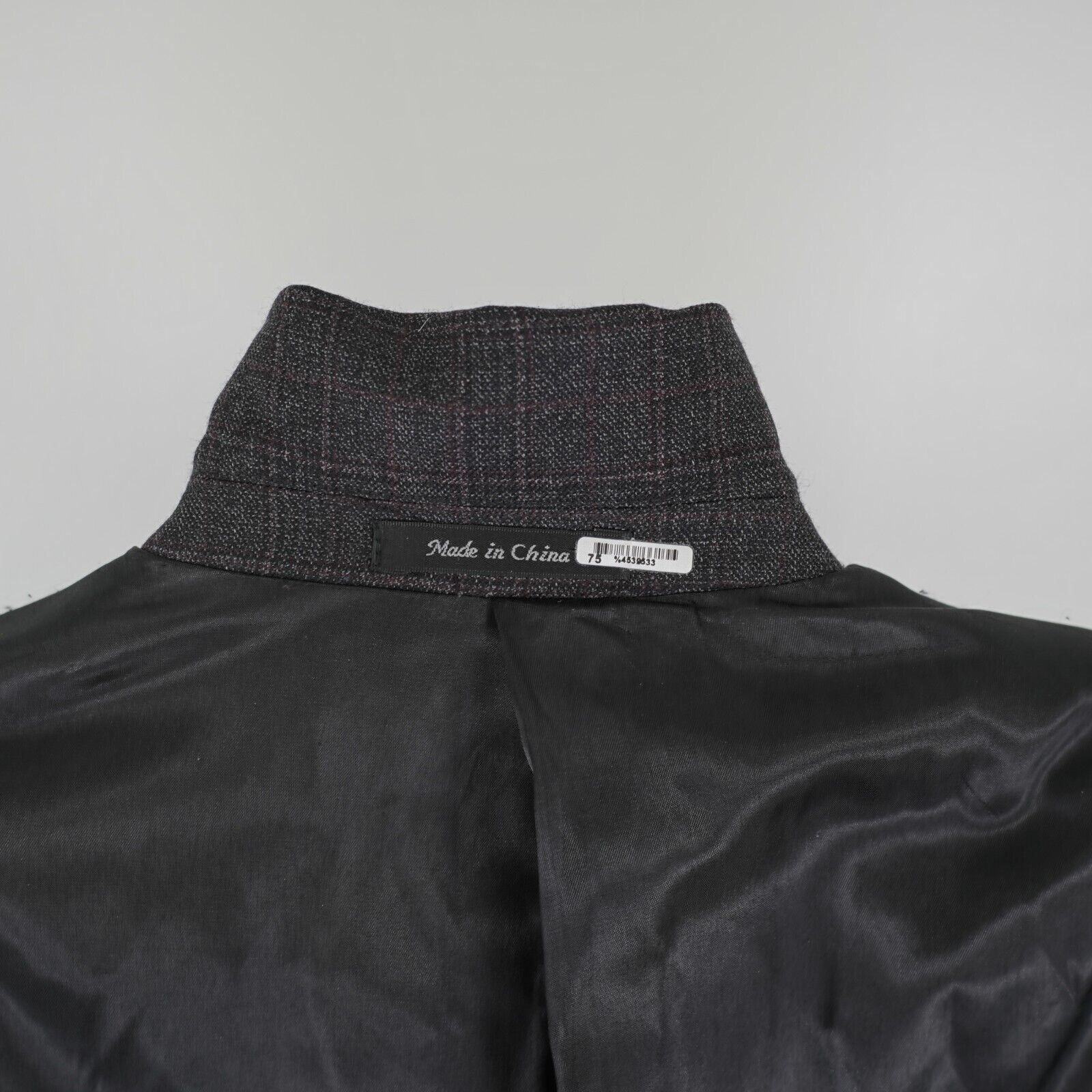 Calvin Klein Calvin Klein Wool Gray Check W/ Purple Windowpane 2 Button B Size 42L - 11 Thumbnail
