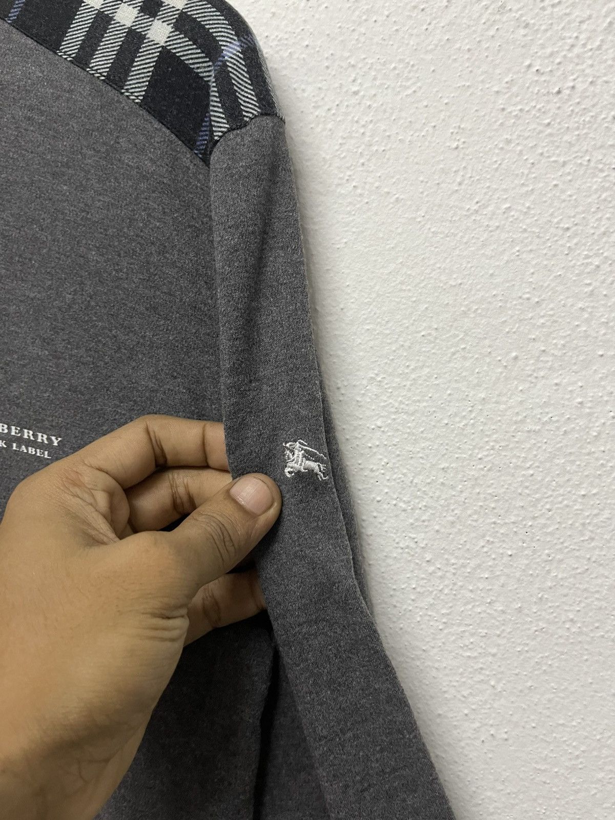 Burberry × Japanese Brand × Vintage 90s BURBERRY BLACK LABEL NOVA CHECK SHOULDER LONG SLEEVE Size US S / EU 44-46 / 1 - 6 Thumbnail