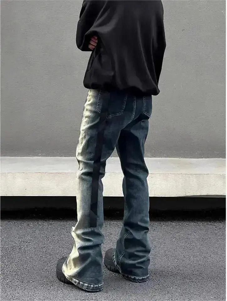 Japanese Brand Straight washed gradient jeans Size US 30 / EU 46 - 6 Thumbnail