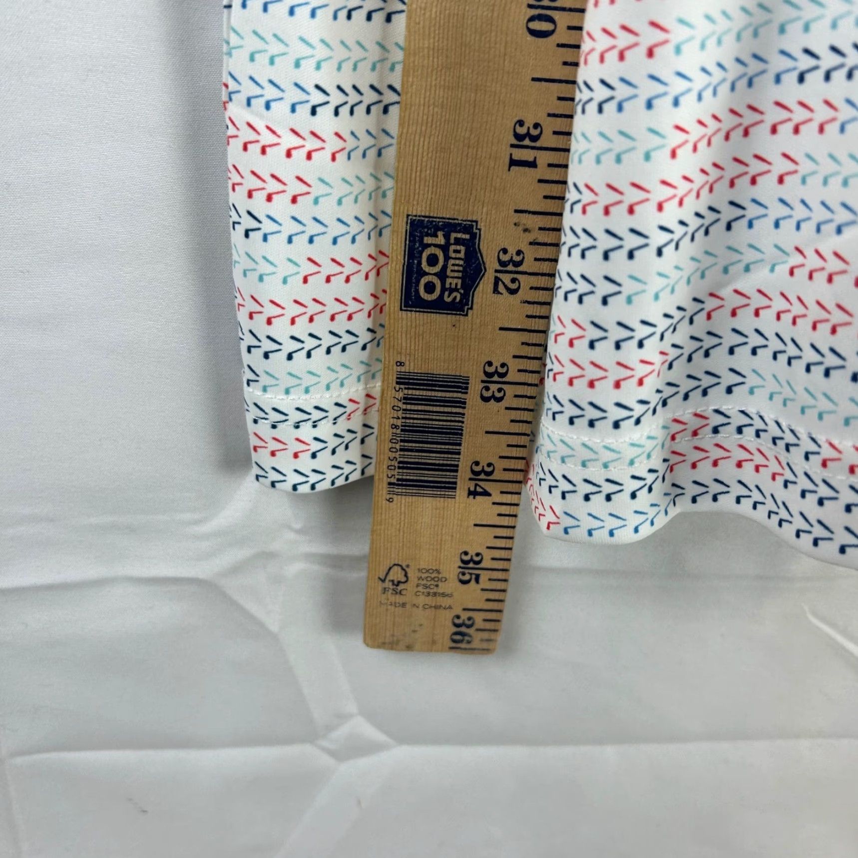 Vintage SWANNIES Mens 3XL White Geometric Print Polo Shirt Short Sleeve Golf Shirt Polo Size US XXL / EU 58 / 5 - 5 Thumbnail