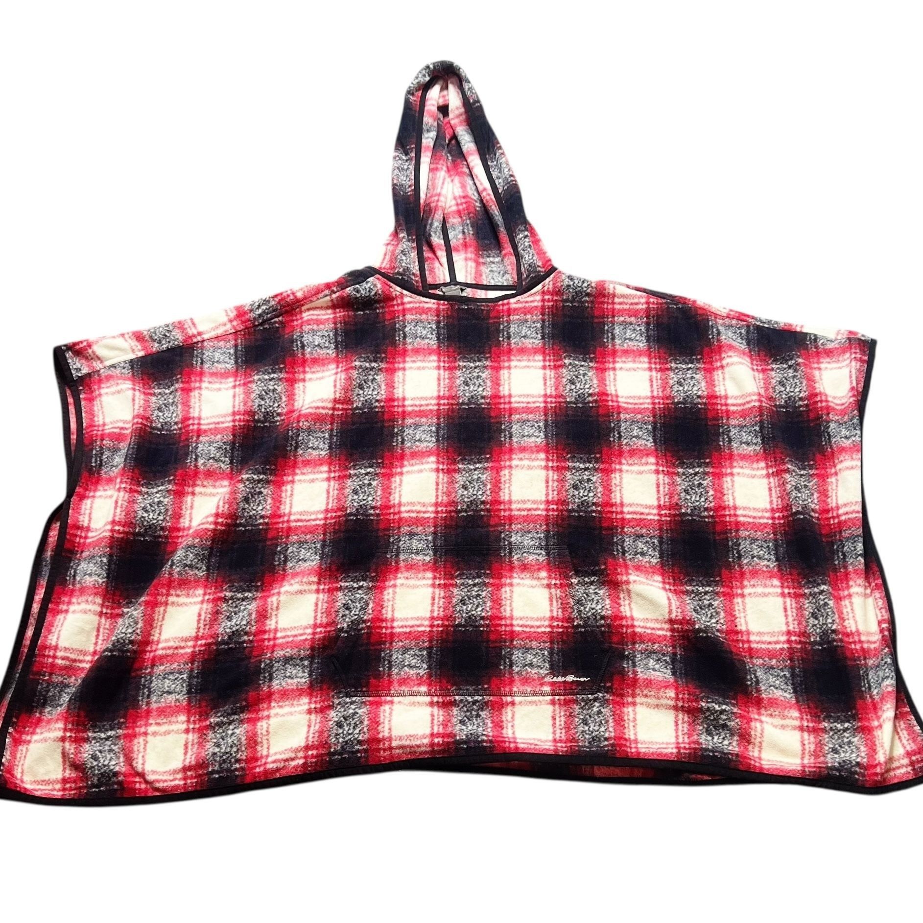 Eddie Bauer Eddie Bauer Poncho Top Womens Size M/L Petite Red White Blac Size L / US 10 / IT 46 - 1 Thumbnail