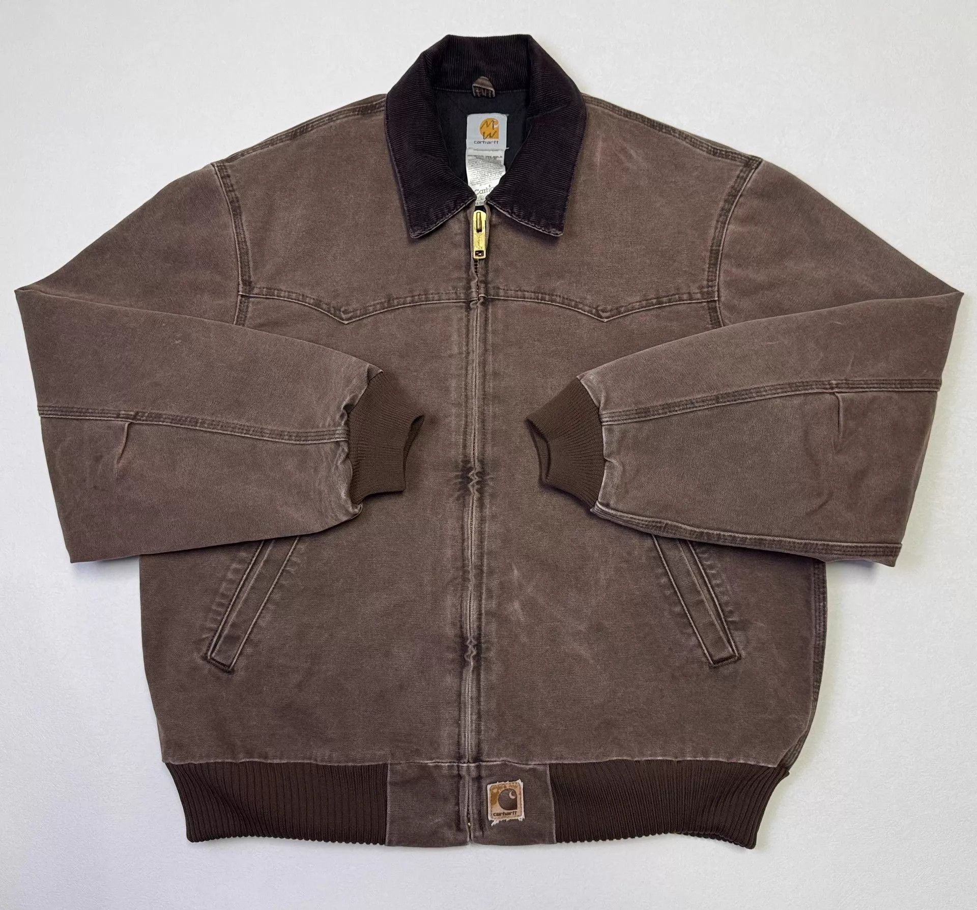 Carhartt Vintage Carhartt J14 Santa Fe Jacket Maroon L Size US L / EU 52-54 / 3 - 1 Thumbnail