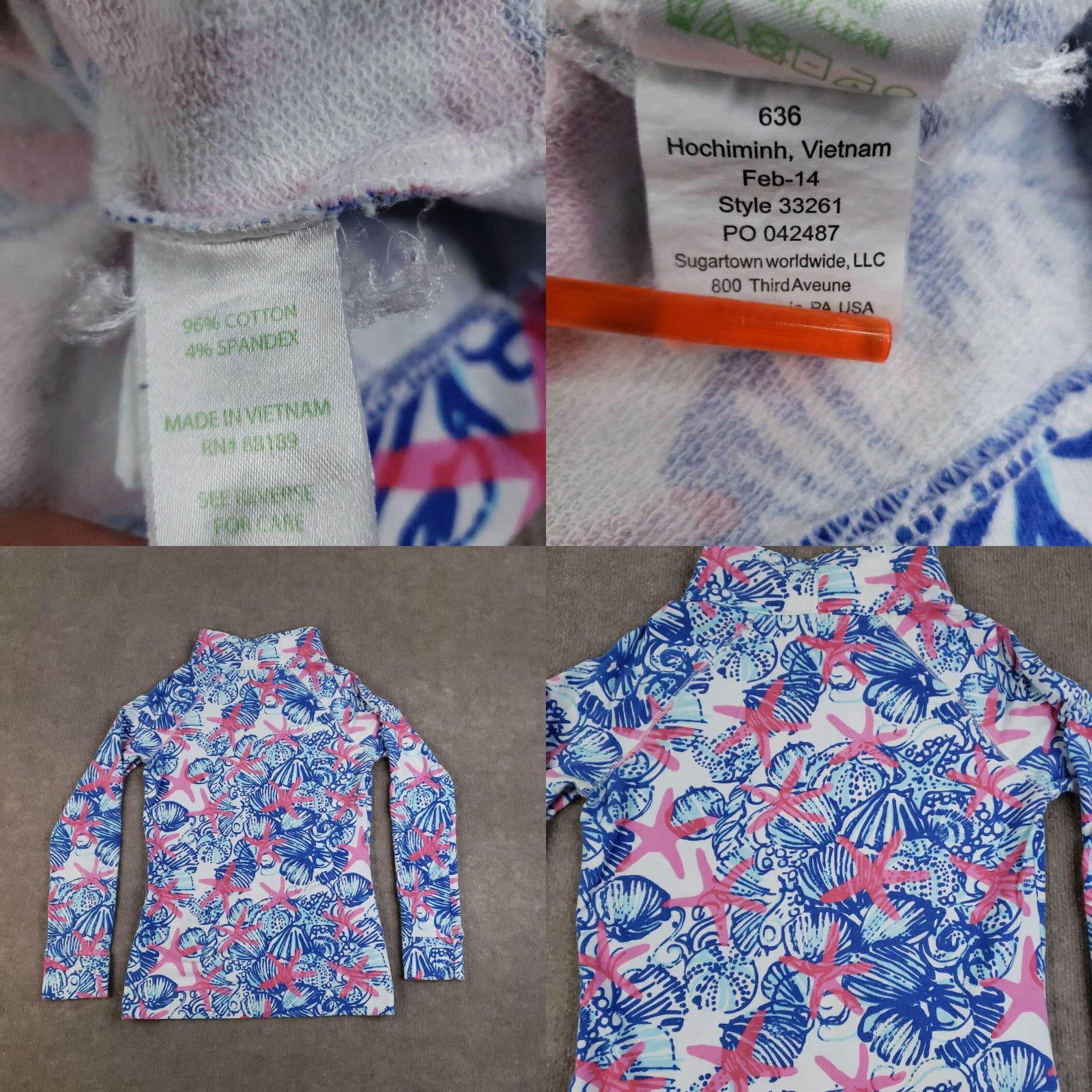 Lilly Pulitzer Lilly Pulitzer Sweatshirt Womens XS Blue Geometric Pullover Half Zip Long Sleeve Size XS / US 0-2 / IT 36-38 - 8 Thumbnail