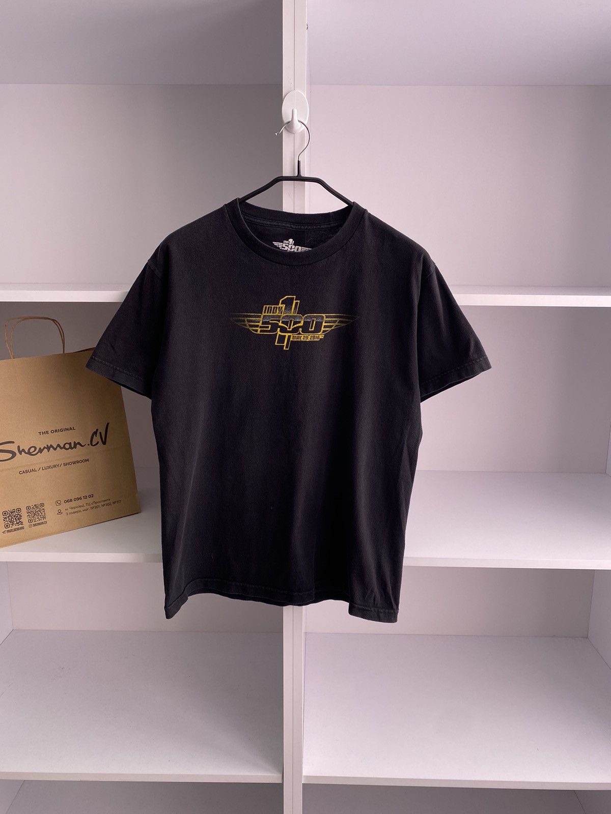 Band Tees × Vintage Vintage Indianapolis Racing overprinted Tee Size US M / EU 48-50 / 2 - 5 Thumbnail