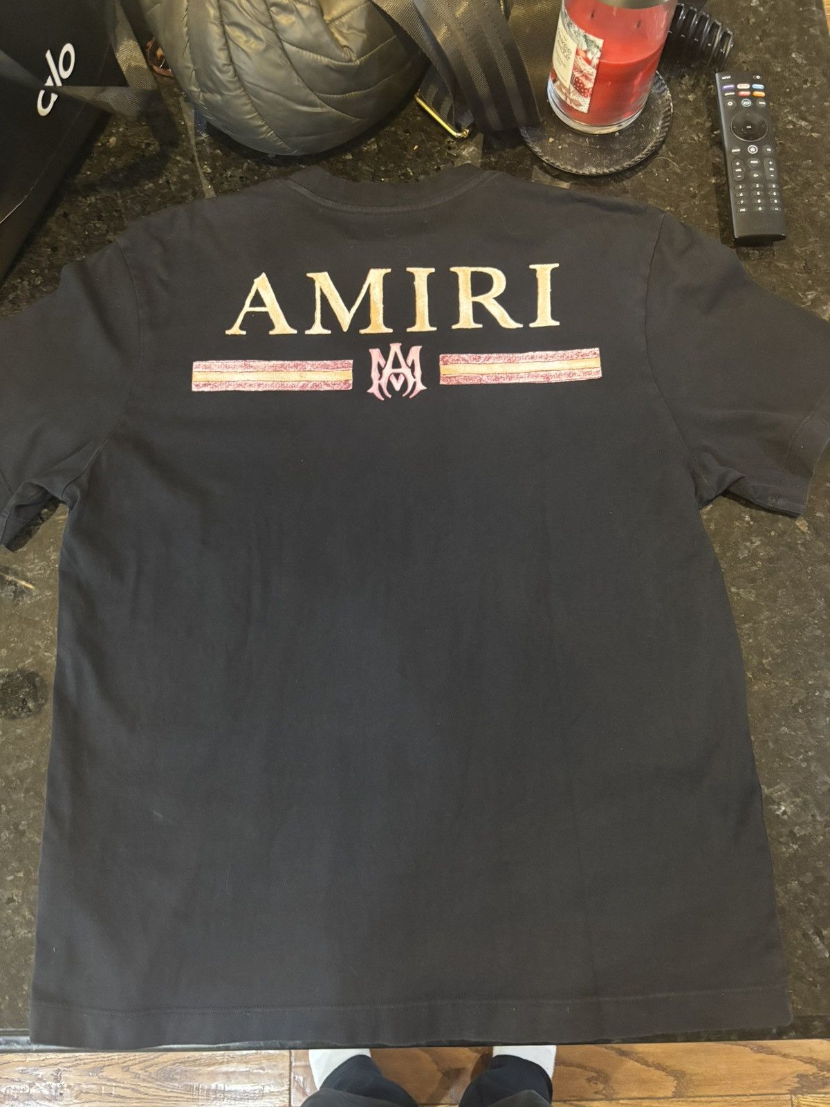 Amiri Amiri AM Watercolor Bar Tee ‘Black’ Size US M / EU 48-50 / 2 - 2 Thumbnail