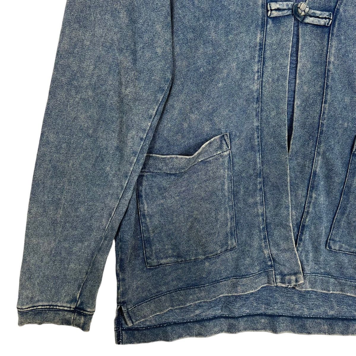 Designer 🔥 NIKO AND DYED WASHED INDIGO MANDARIN CARDIGAN JACKET Size US L / EU 52-54 / 3 - 6 Thumbnail