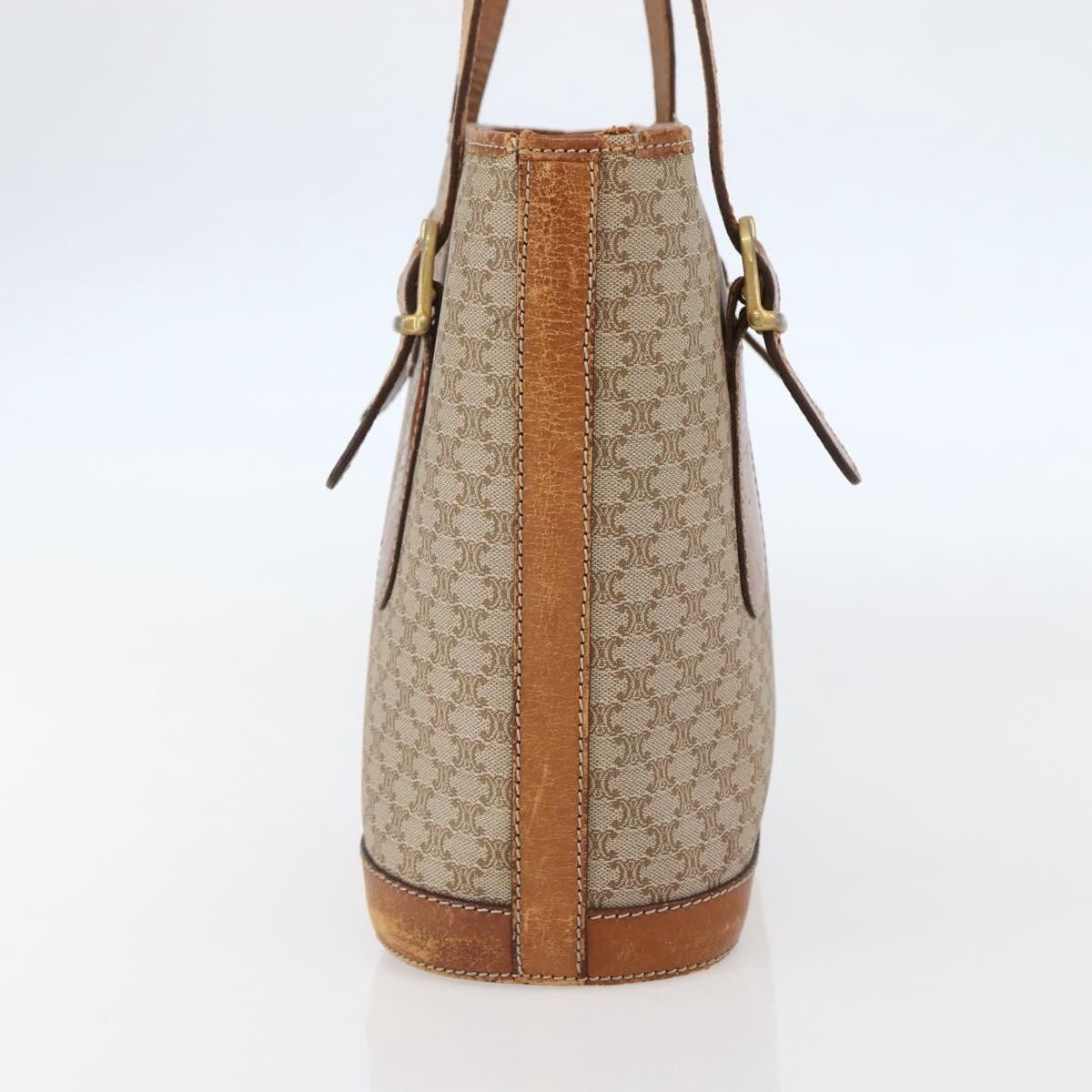 Celine CELINE Macadam Canvas Tote Bag Pvc Beige Gold Size ONE SIZE - 5 Thumbnail