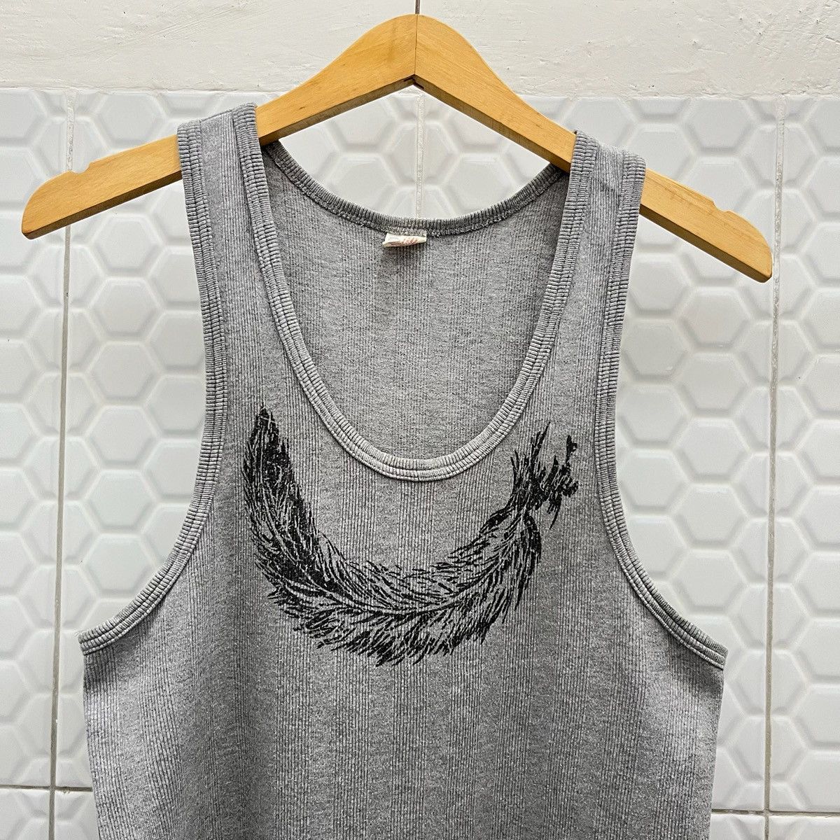 If Six Was Nine × Japanese Brand × Le Grande Bleu (L.G.B.) 📢SENDOFFER📢 Japanese Feather Tank Top Size US M / EU 48-50 / 2 - 2 Thumbnail