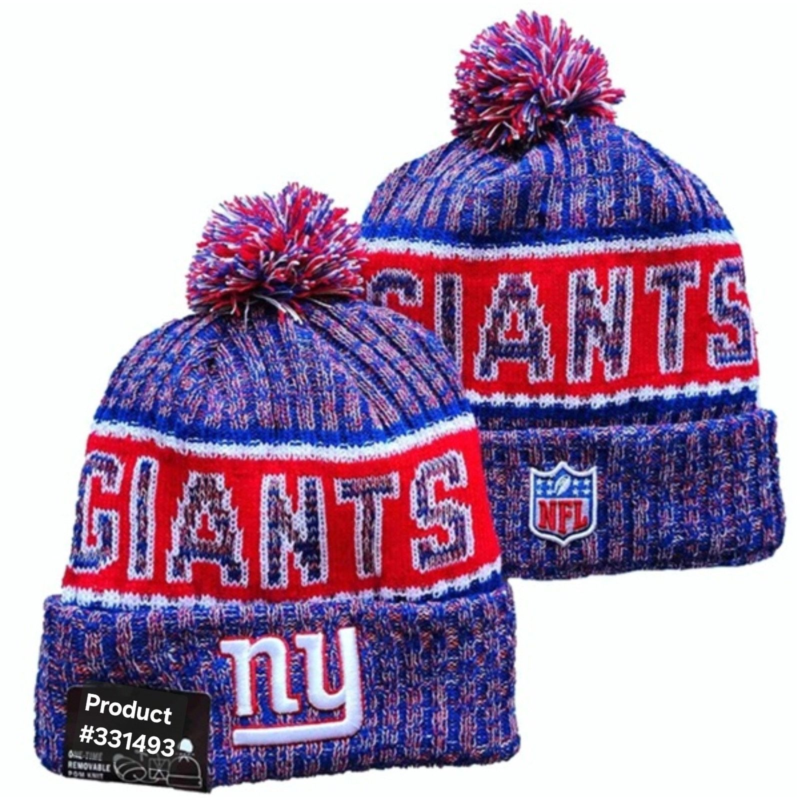 Other NWT New York Giants Sports Knit Beanie Fleece Lining Unisex Size ONE SIZE - 1 Thumbnail