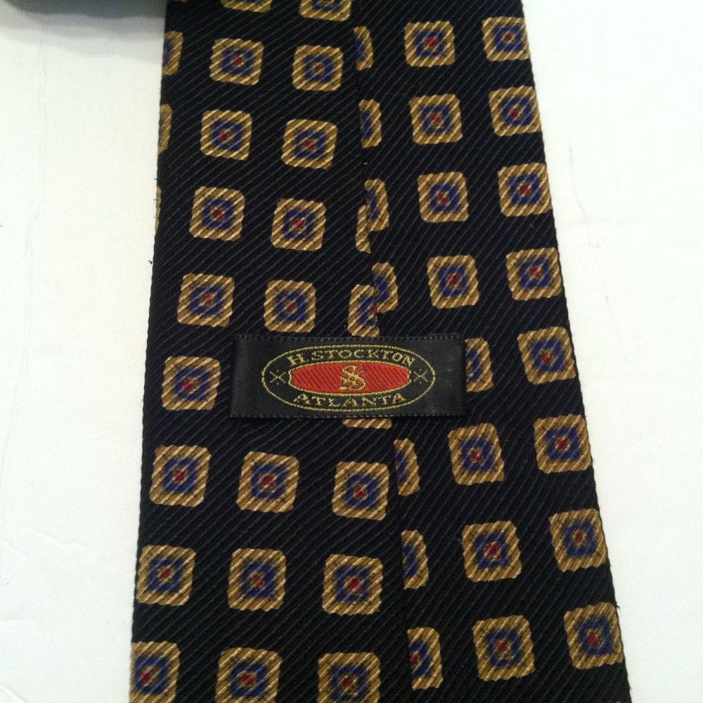 Robert Talbott ROBERT TALBOTT MEN'S NEW BLACK 100%SILK TIE WIDTH: 3 5/8" Size ONE SIZE - 3 Thumbnail