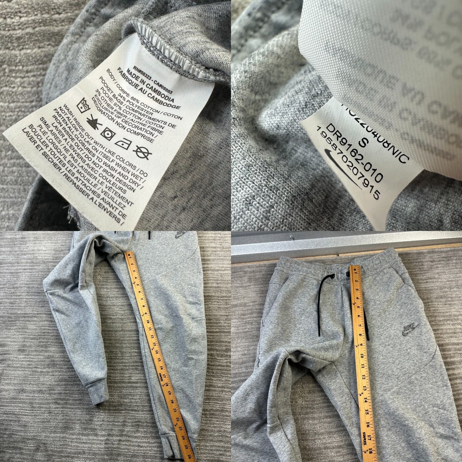 Nike Nike Tech Fleece Pants Joggers Slim Cross Training Gym & Running Black? Gray? (Need to stick to original words only) Size US 29 - 8 Thumbnail