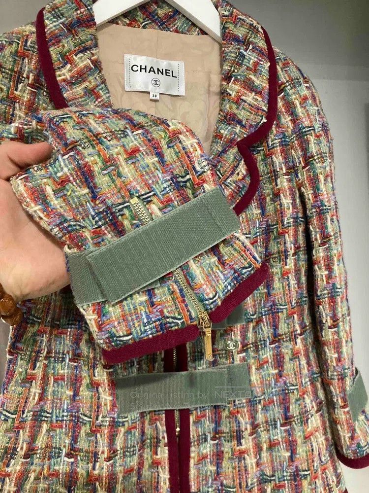 Chanel Chanel Data centre colour plaid Velcro zipper jacket Size XS / US 0-2 / IT 36-38 - 4 Thumbnail