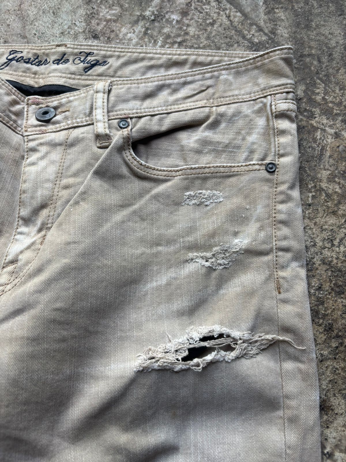 GOSTAR DE FUGA 2000s Gostar De Fuga Distressed Skinny Jeans Size US 30 / EU 46 - 4 Thumbnail