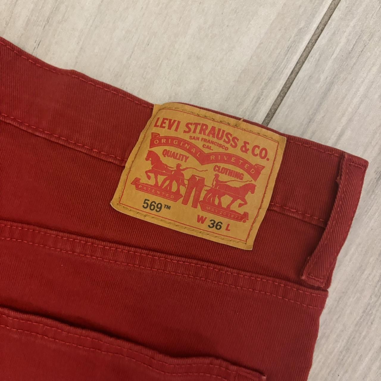 Levi's × Levi's Vintage Clothing × Vintage Baggy Levis Red Jorts Size US 36 / EU 52 - 4 Thumbnail