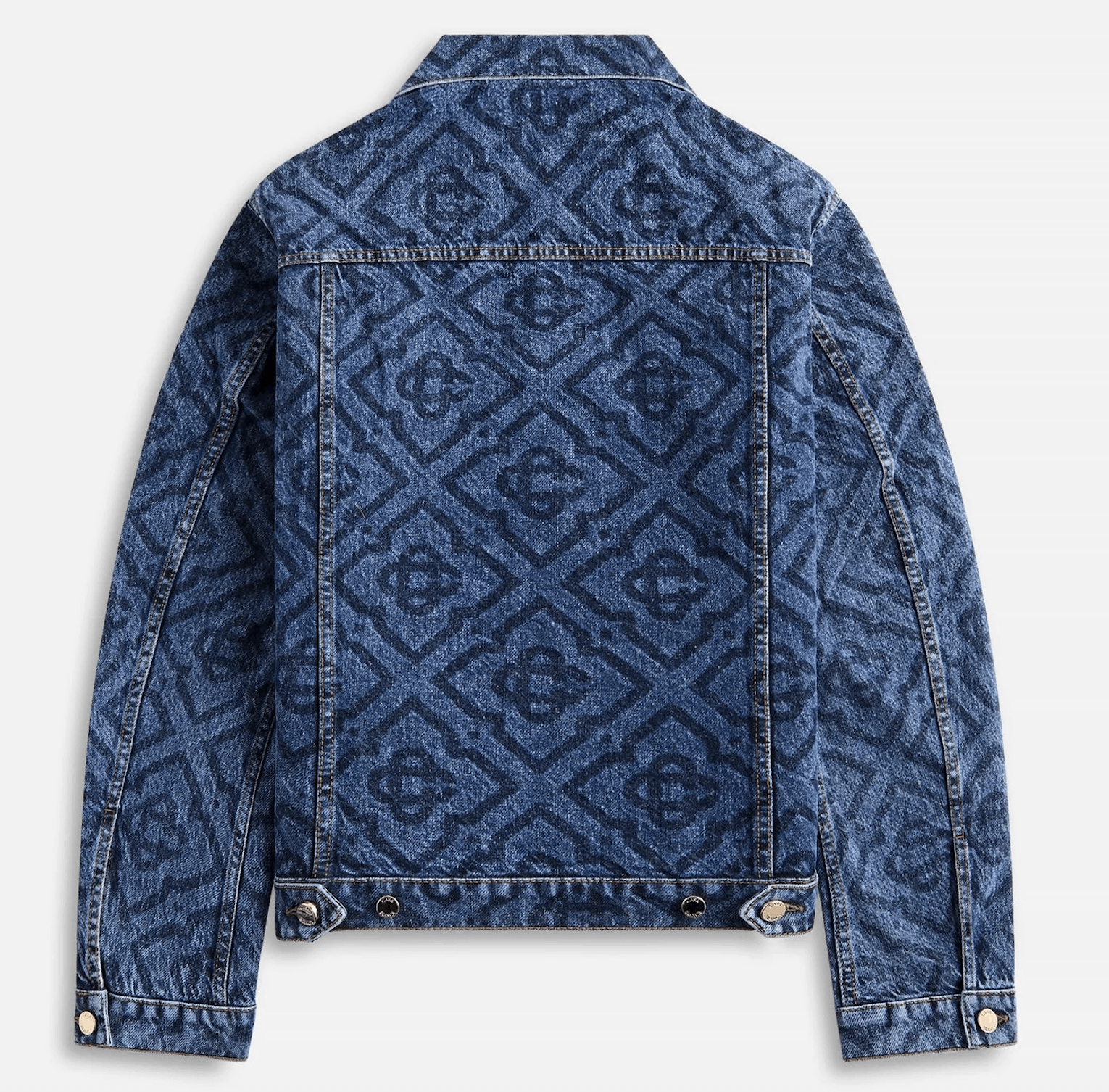 Casablanca *MSG TO OFFER* Casablanca Denim Jacket Laser Monogram Size US M / EU 48-50 / 2 - 2 Thumbnail