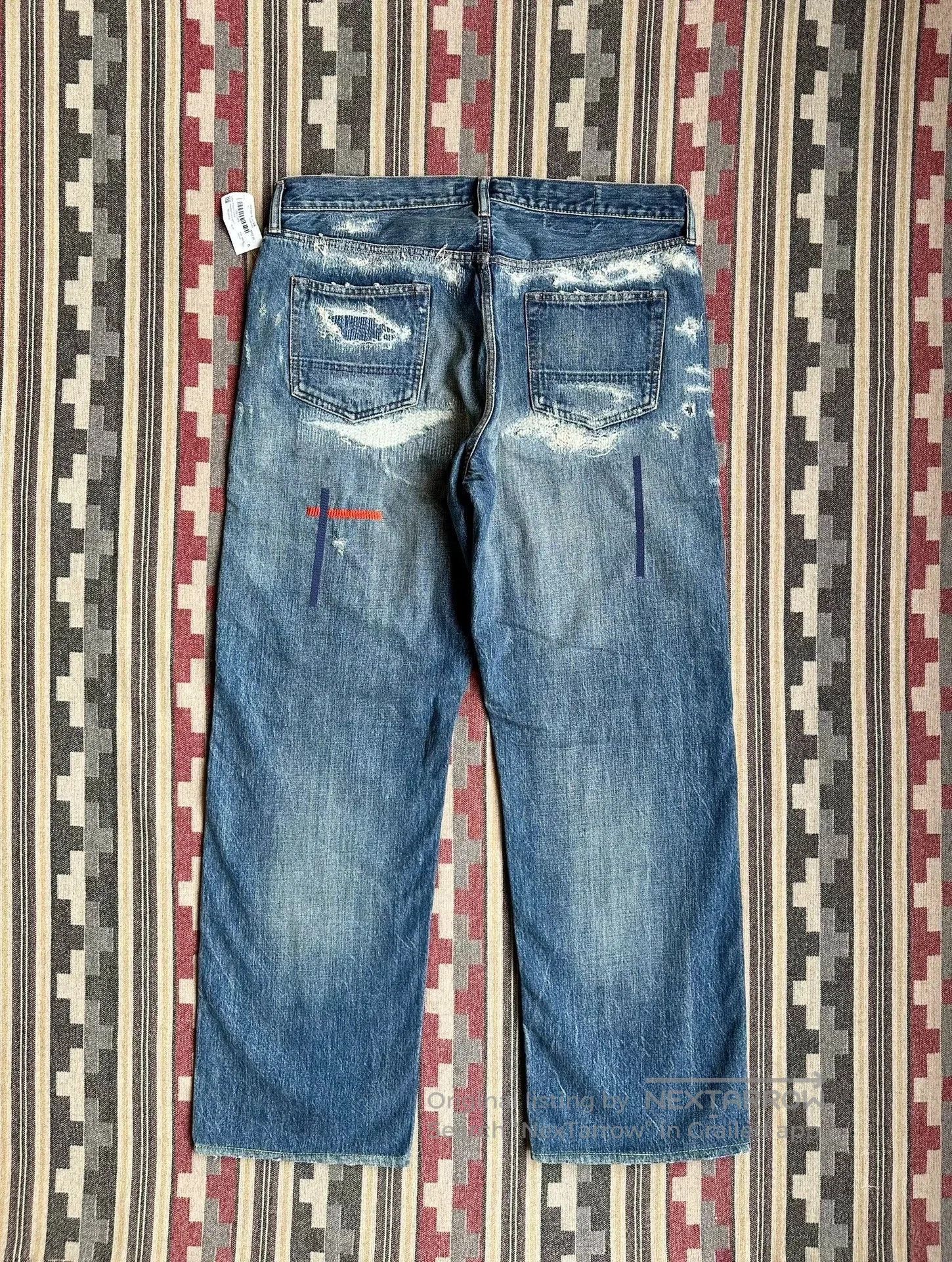 FDMTL fdmtl classic fit red line distressed jeans. Size US 36 / EU 52 - 5 Thumbnail
