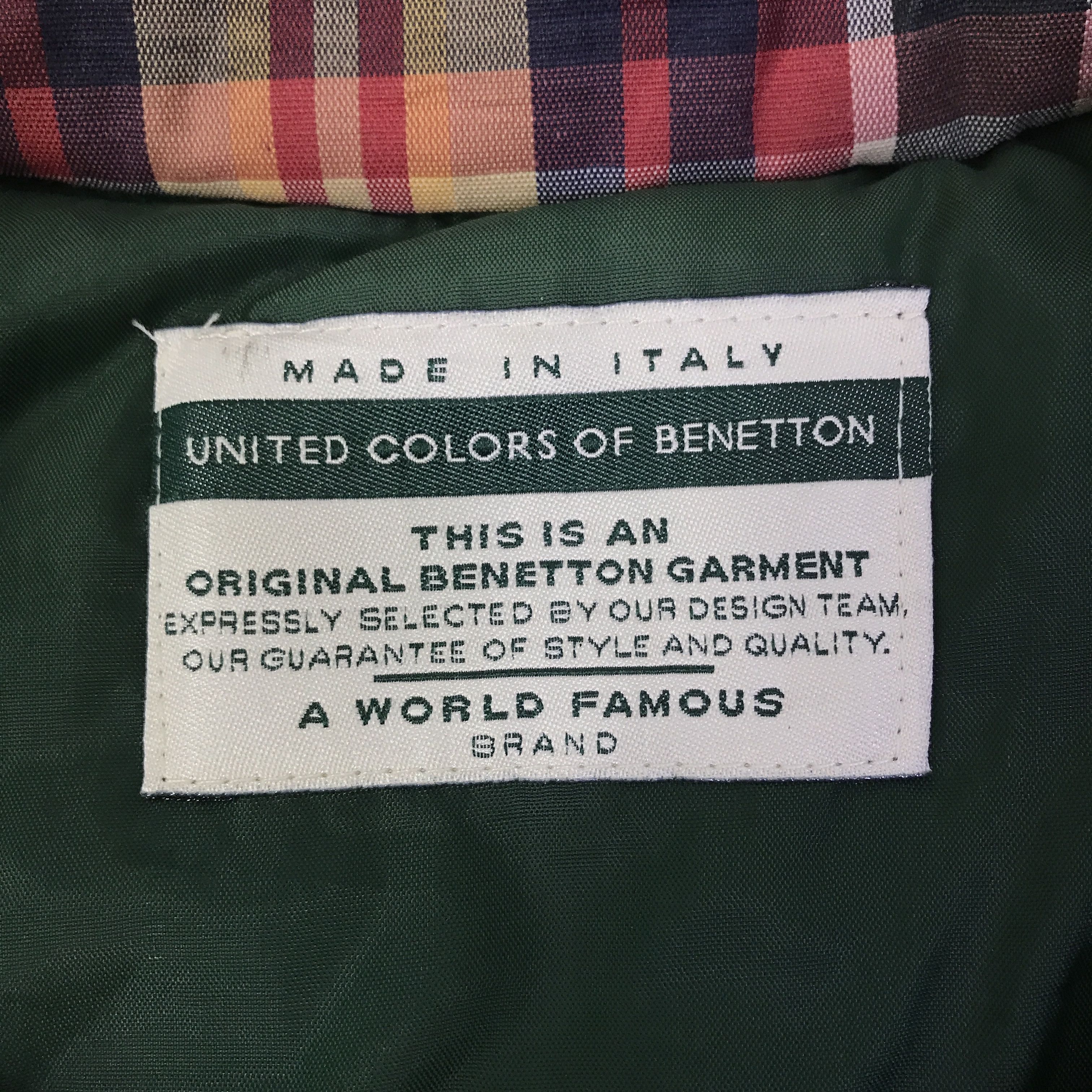 United Colors Of Benetton Vtg united colors of benetton qualited jacket K84B1 Size US M / EU 48-50 / 2 - 11 Thumbnail
