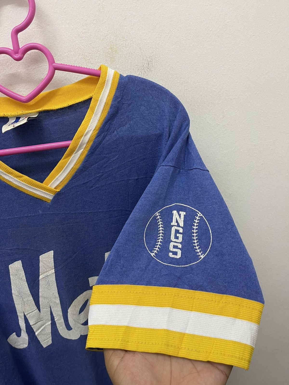 Vintage Rare 90s Vintage METS LA Universal Athletics Number 5 Size US L / EU 52-54 / 3 - 3 Thumbnail