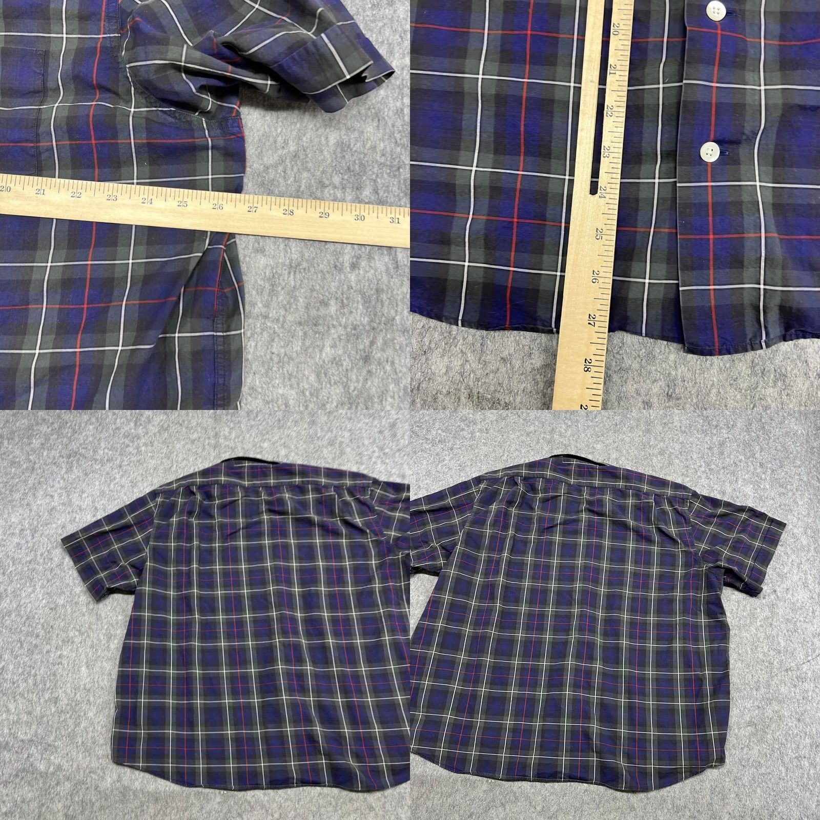 Polo Ralph Lauren Polo Ralph Lauren Shirt Mens 2XL Blue Plaid Short Sleeve Button Camp Loop Neck Size US XXL / EU 58 / 5 - 10 Thumbnail