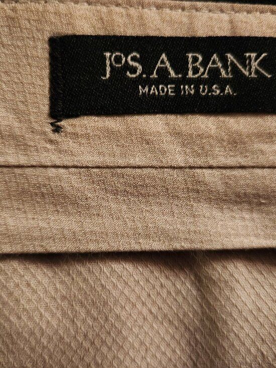 Jos. A. Bank Jos.a.bank men's charcoal 100%wool dress pants size: 38/31 Size 38R - 4 Thumbnail