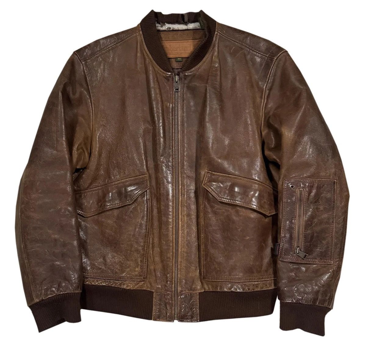 Timberland Vintage Timberland Weathergear Brown Leather Jacket (Size M) Size US M / EU 48-50 / 2 - 1 Thumbnail